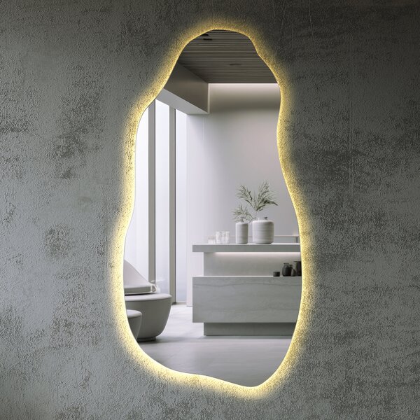 Oglindomat.ro Oglinda forma neregulata led minimalist Oglinda forma neregulata led minimalist 45x90 cm lnbl2-45x90-00000000