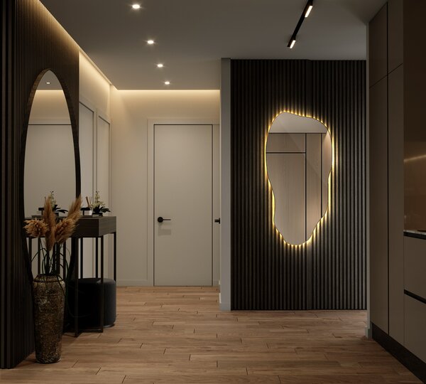 Oglindomat.ro Oglinda forma neregulata led minimalist Oglinda forma neregulata led minimalist 45x90 cm lnbl2-45x90-00000000