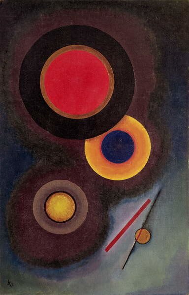 Wassily Kandinsky - Artă imprimată Composition with Circles and Lines, 1926, (24.6 x 40 cm)