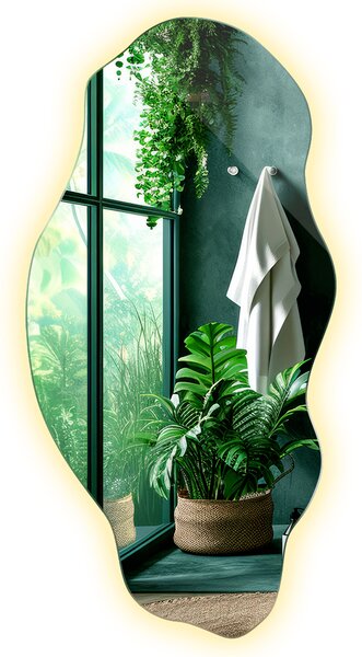 Oglindomat.ro Oglinda forma neregulata led la modă Oglinda forma neregulata led la modă 40x80 cm lnbl1-40x80-00000000