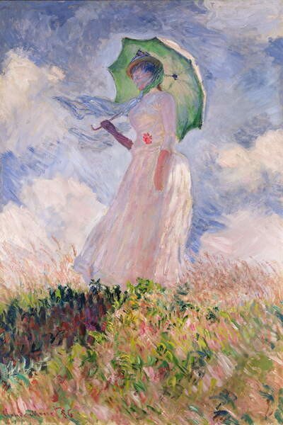 Claude Monet - Artă imprimată Woman with Parasol turned to the Left, 1886, (26.7 x 40 cm)
