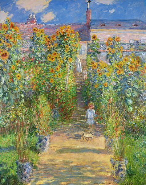 Reproducere The Artist's Garden at Vetheuil, 1880, Claude Monet