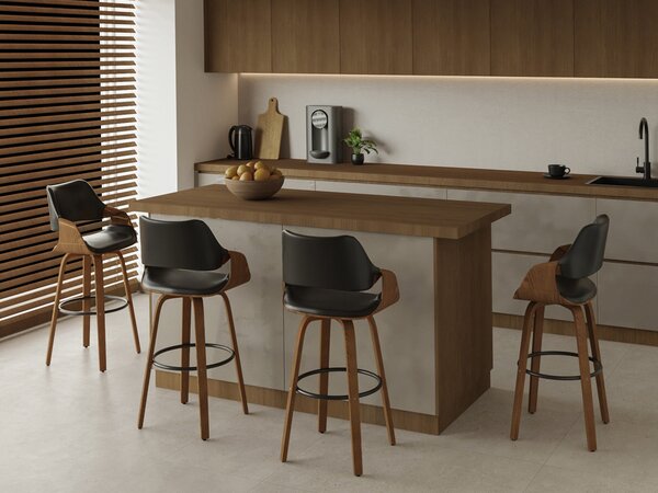 Scaun bar Rolenzono H75 (negru). Promo -22%. 1136425