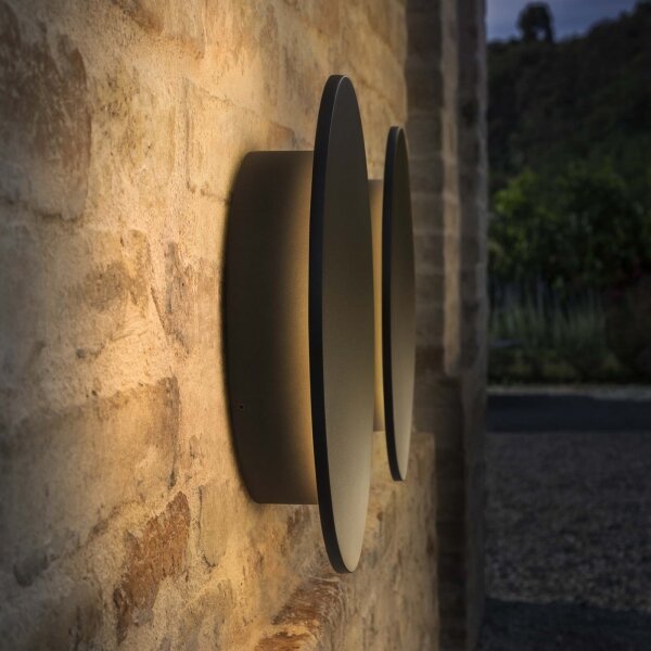 Ideal Lux - Aplica de exterior LED PUNTO LED/12W/230V CRI, diam. 24 cm, IP54, negru