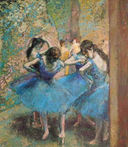 Edgar Degas - Reproducere Dancers in blue, 1890, (35 x 40 cm)