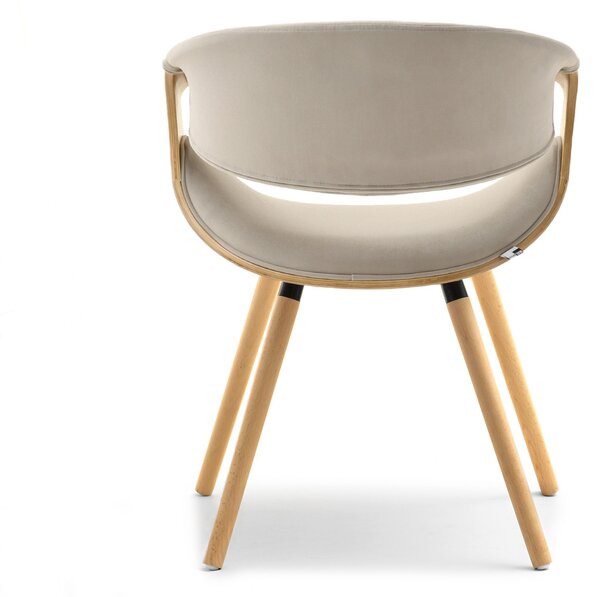 Scaun sufragerie Busque (bej + stejar). Promo -13%. 1136458