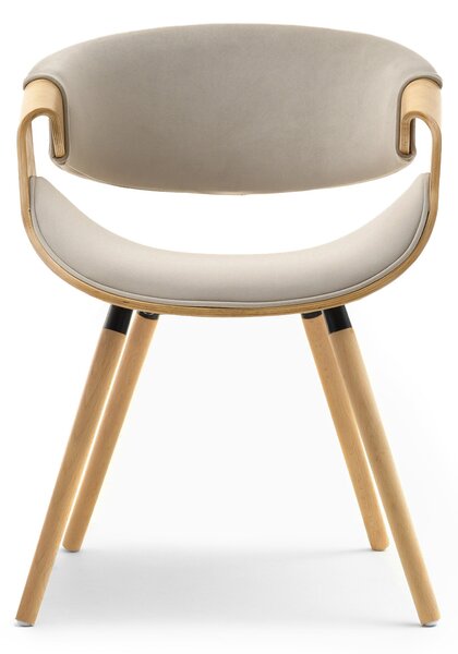 Scaun sufragerie Busque (bej + stejar). Promo -13%. 1136458