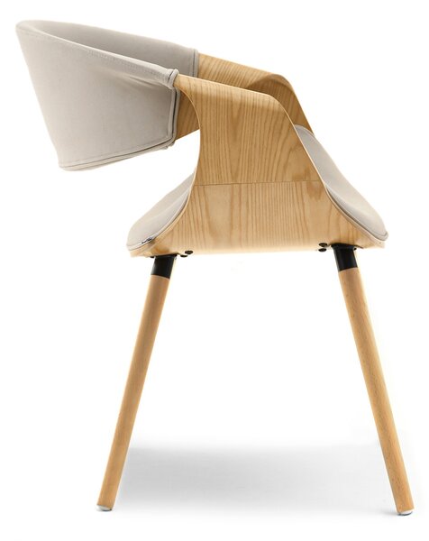 Scaun sufragerie Busque (bej + stejar). Promo -13%. 1136458
