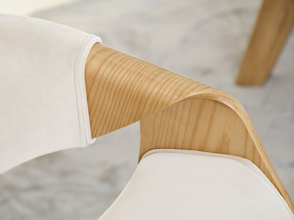 Scaun sufragerie Busque (crem + stejar). Promo -13%. 1136459