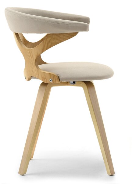 Scaun sufragerie Bagdad (bej + stejar). Promo -15%. 1136469