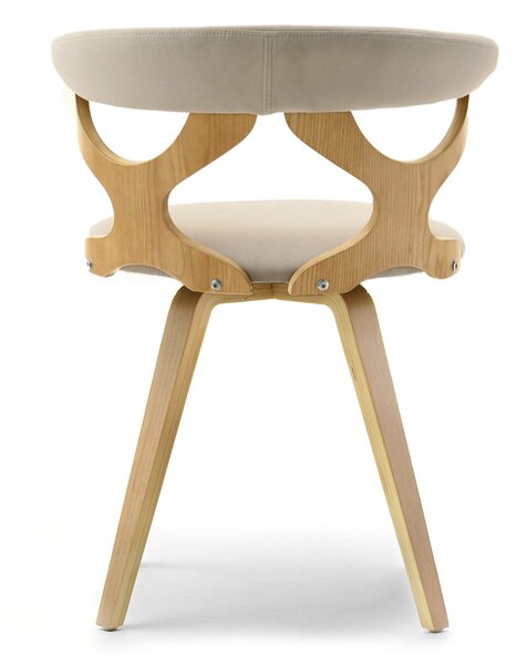 Scaun sufragerie Bagdad (bej + stejar). Promo -15%. 1136469