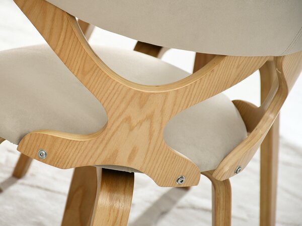 Scaun sufragerie Bagdad (bej + stejar). Promo -15%. 1136469