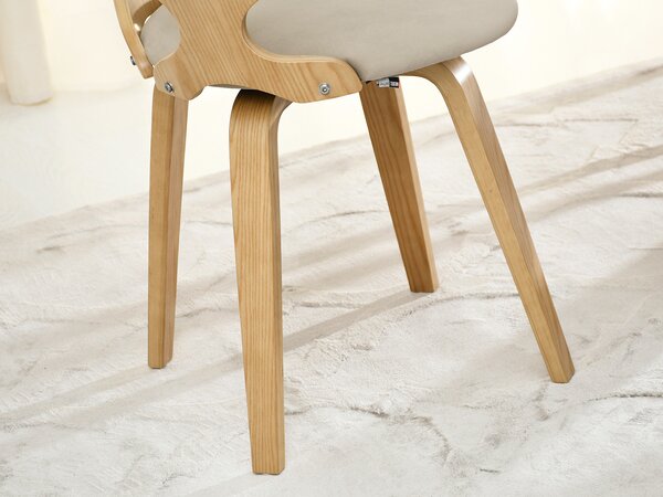 Scaun sufragerie Bagdad (bej + stejar). Promo -15%. 1136469