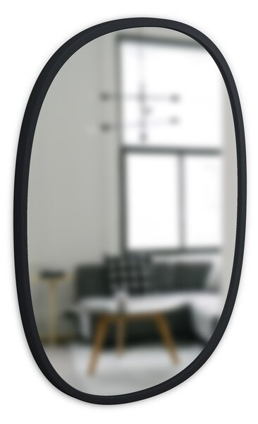Oglidă HUB ovală 45x60 cm neagră