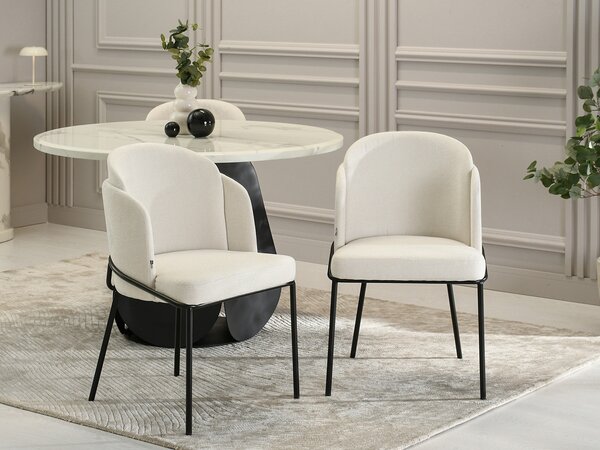 Scaun sufragerie Continuara (crem + negru). Promo -14%. 1136483