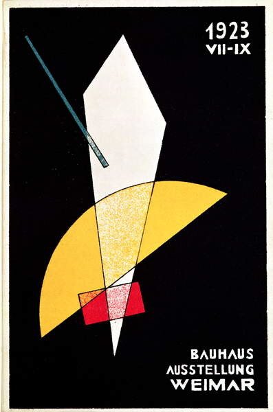 Moholy-Nagy, Laszlo - Artă imprimată Poster for a Bauhaus exhibition in Weimar, Germany, (26.7 x 40 cm)