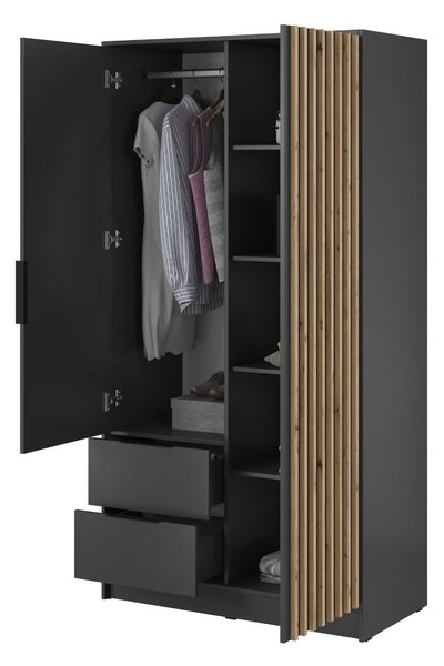 Dulap Nelly 2D grafit (105 cm)