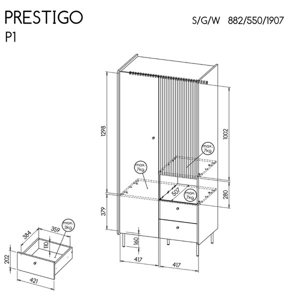 Dulap Prestigo P1