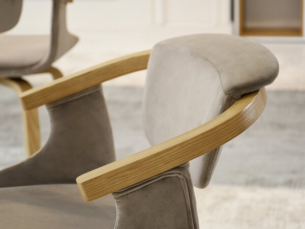 Scaun sufragerie Madres (bej + stejar). Promo -14%. 1136562
