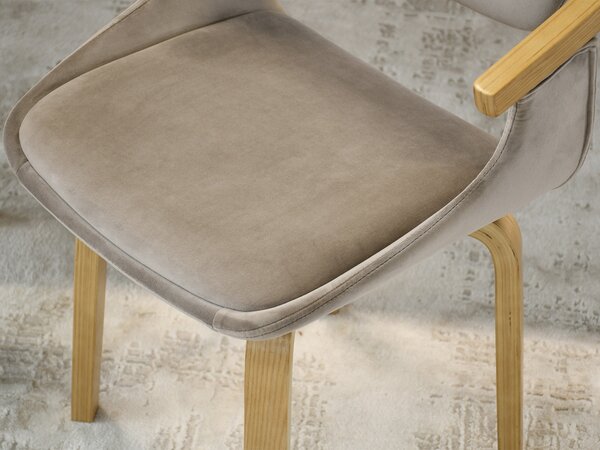 Scaun sufragerie Madres (bej + stejar). Promo -14%. 1136562