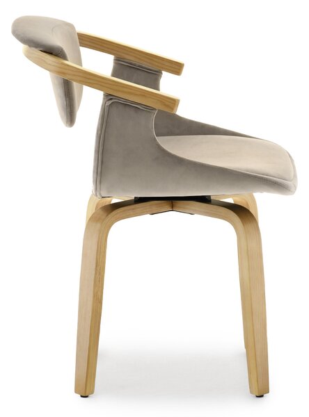 Scaun sufragerie Madres (bej + stejar). Promo -14%. 1136562