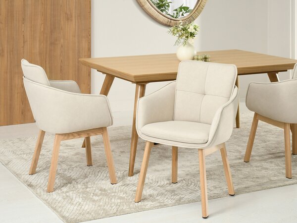Scaun sufragerie Minimas (bej + stejar). Promo -13%. 1136569