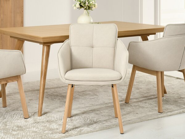 Scaun sufragerie Minimas (bej + stejar). Promo -13%. 1136569
