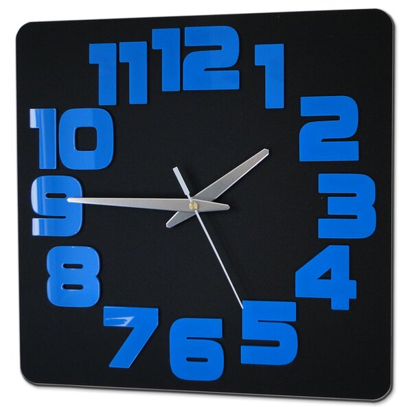 Ceas de perete LOGIC BLACK-BLUE HMCNH047-blackblue (ceas)