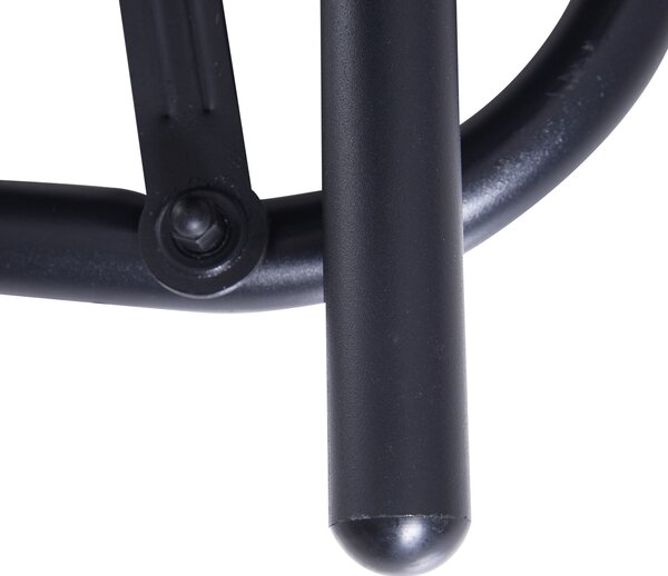 Outsunny Banca tip Leagan 2Locuri in Metal, Negru, 123x70x87cm | Aosom Romania
