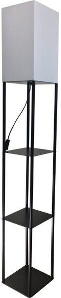 Brilagi - Lampă de podea cu polițe GRADUS 1xE27/40W/230V 150 cm negru/alb