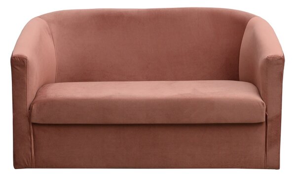 Canapea fixă Fretta catifea Dusty Pink 2 locuri