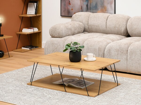 Măsuță de cafea Haika (stejar + negru). Promo -15%. 1137007