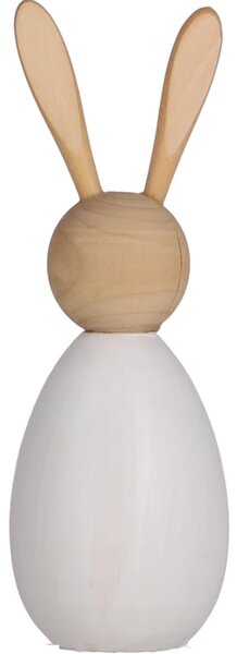 Iepuras de lemn BUNNY DAISY 12,5 cm alb
