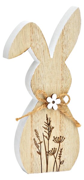Iepure de lemn de Paste FLORAL RABBIT 20 cm