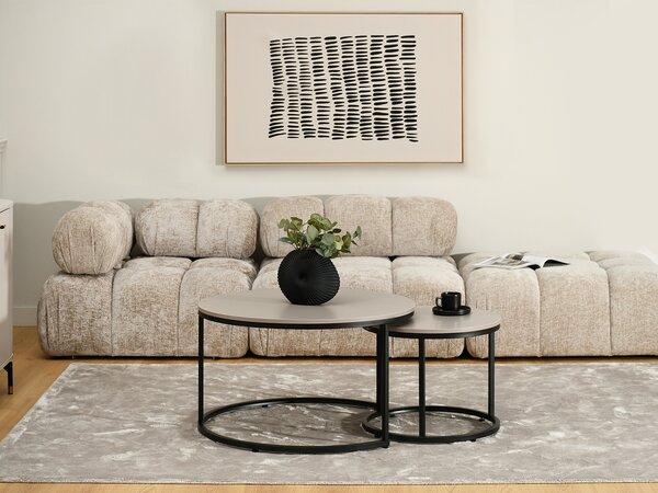 Măsuță de cafea 2 buc Krzaklewski (bej + negru). Promo -20%. 1137010