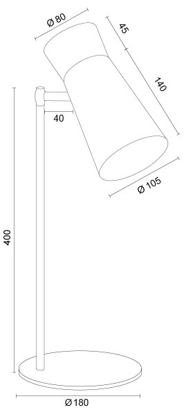 Argon 8876 - Lampă de masă LORD 1xE14/7W/230V albă