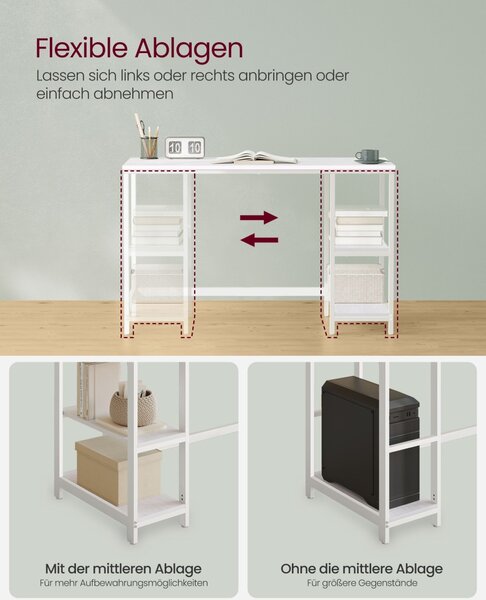 Birou Vasagle Alb 120x60x75 cm