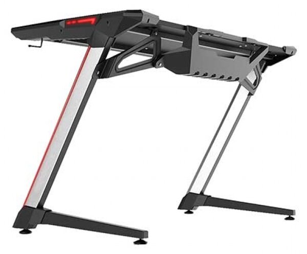 Birou Gaming Lectra, iluminare RGB, suprafata carbon