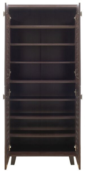 Dulap De Depozitare Pantofi Mantam Cu 4 Uși Pentru 24 Perechi De Pantofi Culoare Nuc 78x40x170,5 cm