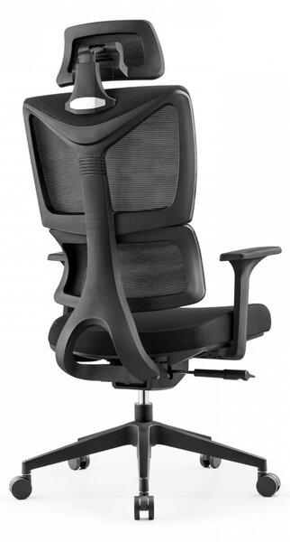Scaun ergonomic Roma, Spătar Mesh, Negru