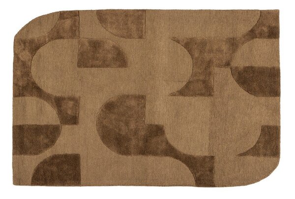 Covor maro din amestesc de lână 170x240 cm Livo – WOOOD
