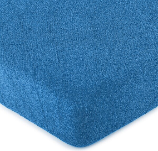 Cearșaf 4Home, din bumbac fin, albastru, 90 x 200 cm, 90 x 200 cm