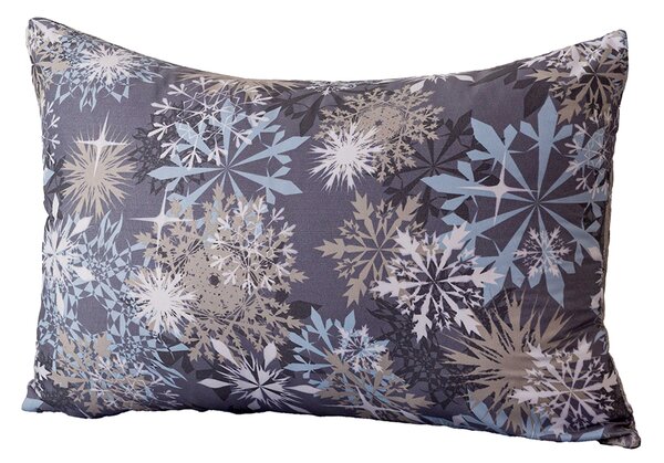 Husa de perna din microfibra SNOWFLAKE 50x70 cm, albastru-gri