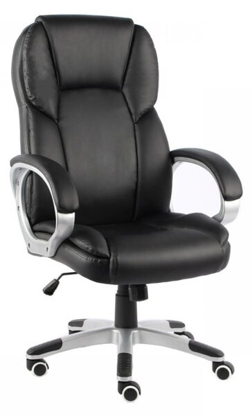 Scaun directorial cu Masaj, ergonomic, piele ecologică, SIB 829M, Negru