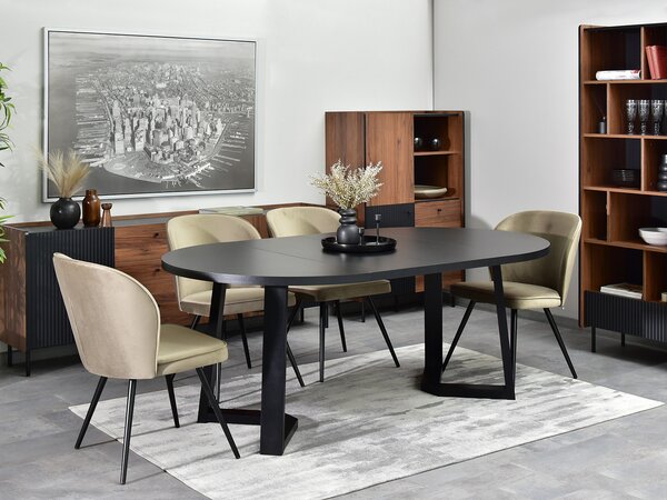 Masă sufragerie Aceptar (negru). Promo -16%. 1137077
