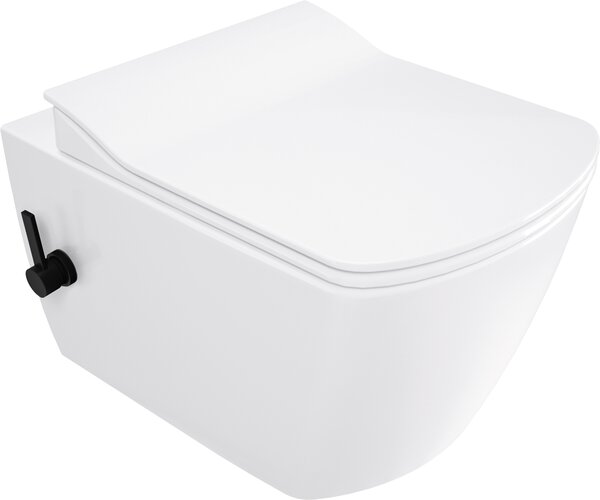 Deante Blur, vas de toaletă cu funcție de bideu 525x372x349 mm, alb lucios-negru mat, DEA-CDZ_6WNW