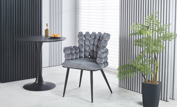 Scaun Living Tapitat KJC374 Gri