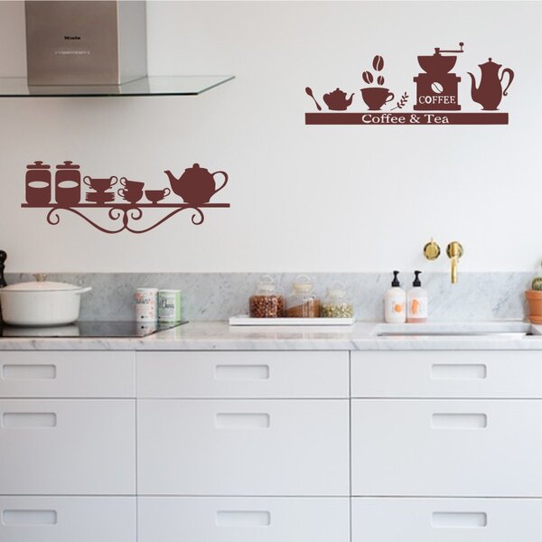 Sticker perete Vintage shelves