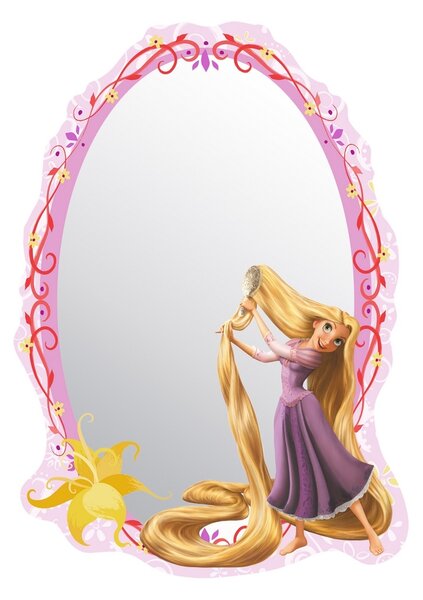 Oglindă adezivă Rapunzel Prinţesă, de copii Locika, 15 x 21,5 cm