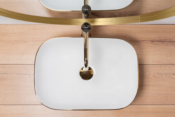 Lavoar pe blat Rea Belinda White GOLD BRUSH